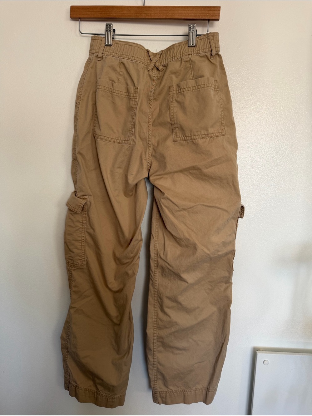 Vintage Abercrombie & Fitch Khaki Drawstring Baggy Cargo Pants 27 4S Y2K - Picture 5 of 11